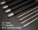 Acrylic Resin 4 Tool Set for Turning - Full Size 26.5" Overall-1