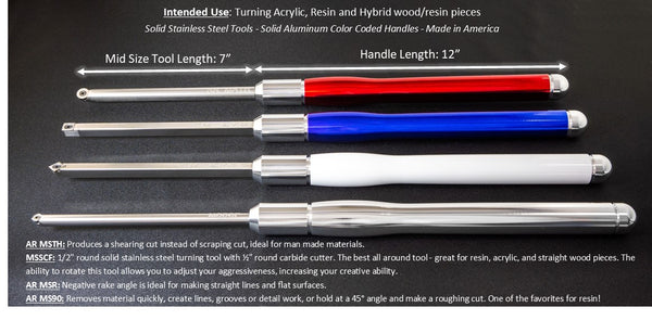 Epoxy Resin or Acrylic 4 Tool Set for Pen or Small Turnings
