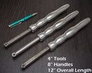 Acrylic Resin Roughing, Turning and Detailing 3 Tool Set - 12" Overall-2