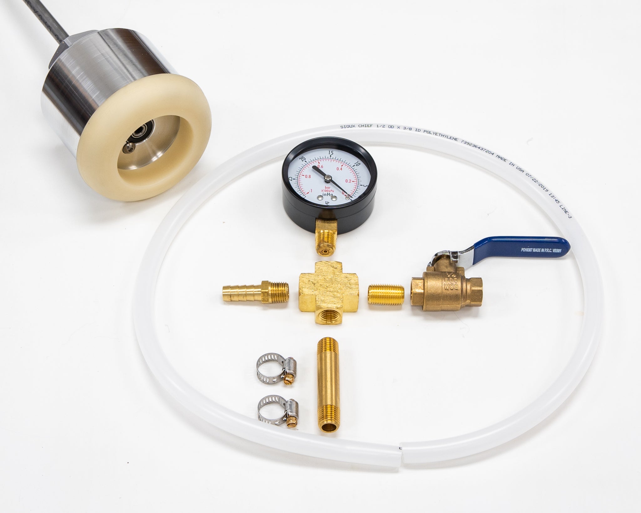 Vacuum Manifold Kit For Woodturning Lathe – Brass Fittings With Gauge & Valve For Harrison Chucks