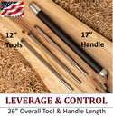 3 Full Size Tools - Rougher, Hollower, 55 Detailer and 1 Handle - 26.5" Overall