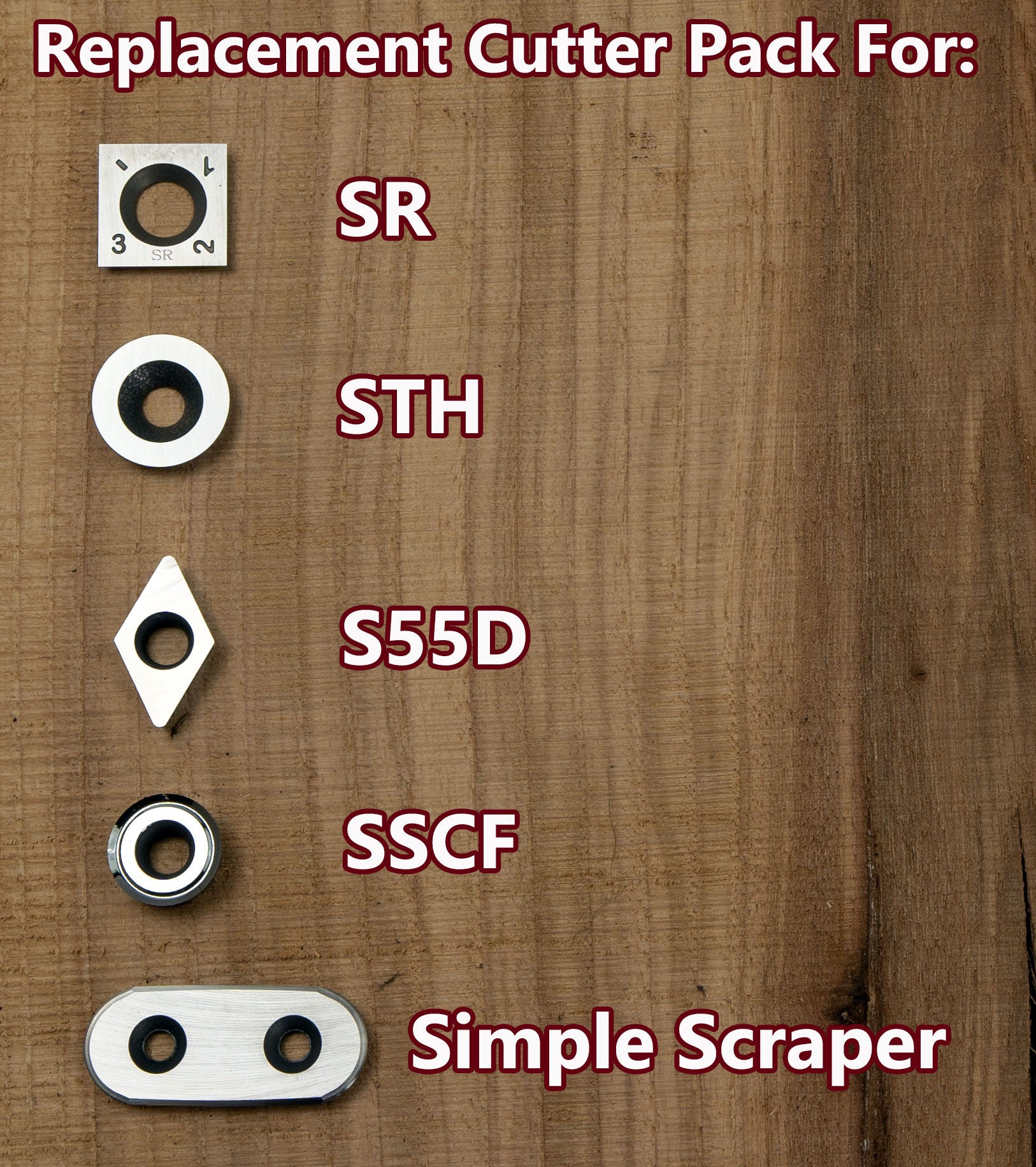 Cutter Pack for Full Size 5 Tool Set Including Simple Scraper | Simple ...