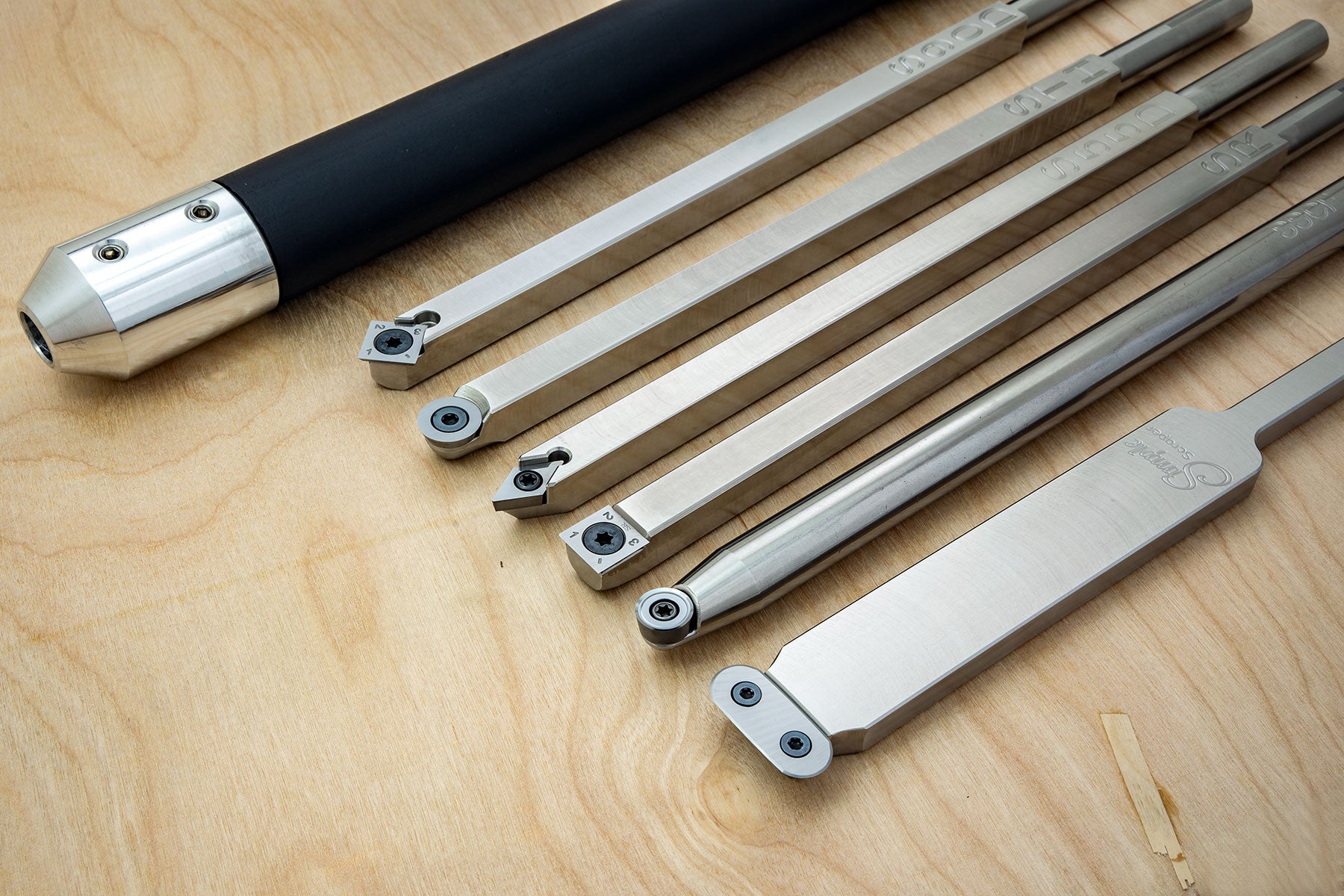 6 Full Size Carbide Tool Package Including Simple Scraper and 1 Handle ...