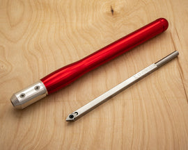 Buy bright-red-handle Mid Size Simple 55° Detailer Carbide Diamond Woodturning Lathe 9&quot; Tool
