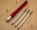 3 Mid Size Tool Set - Rougher, Turner and Detailer with 1 Handle - 19" Overall