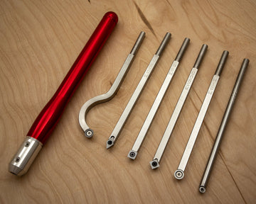 Buy brilliant-red 6 Piece Mid-size Tool Set plus a Colored Handle - 19" Overall