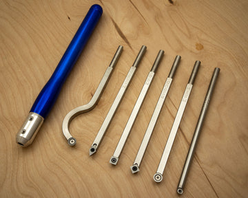 Buy sapphire-blue 6 Piece Mid-size Tool Set plus a Colored Handle - 19" Overall