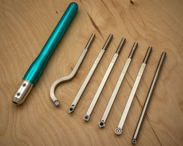 Buy vivid-teal 6 Piece Mid-size Tool Set plus a Colored Handle - 19" Overall