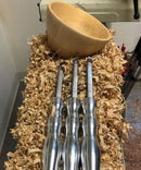 3 Mini Carbide Tools - Rougher, Hollower, Detailer with 3 Handles - 12" Overall-5