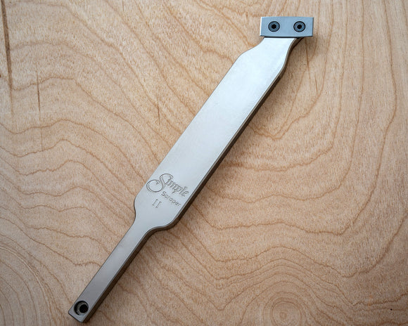 Simple Scraper II - For steep or straight inside walls and bottom finishing with tailstock support