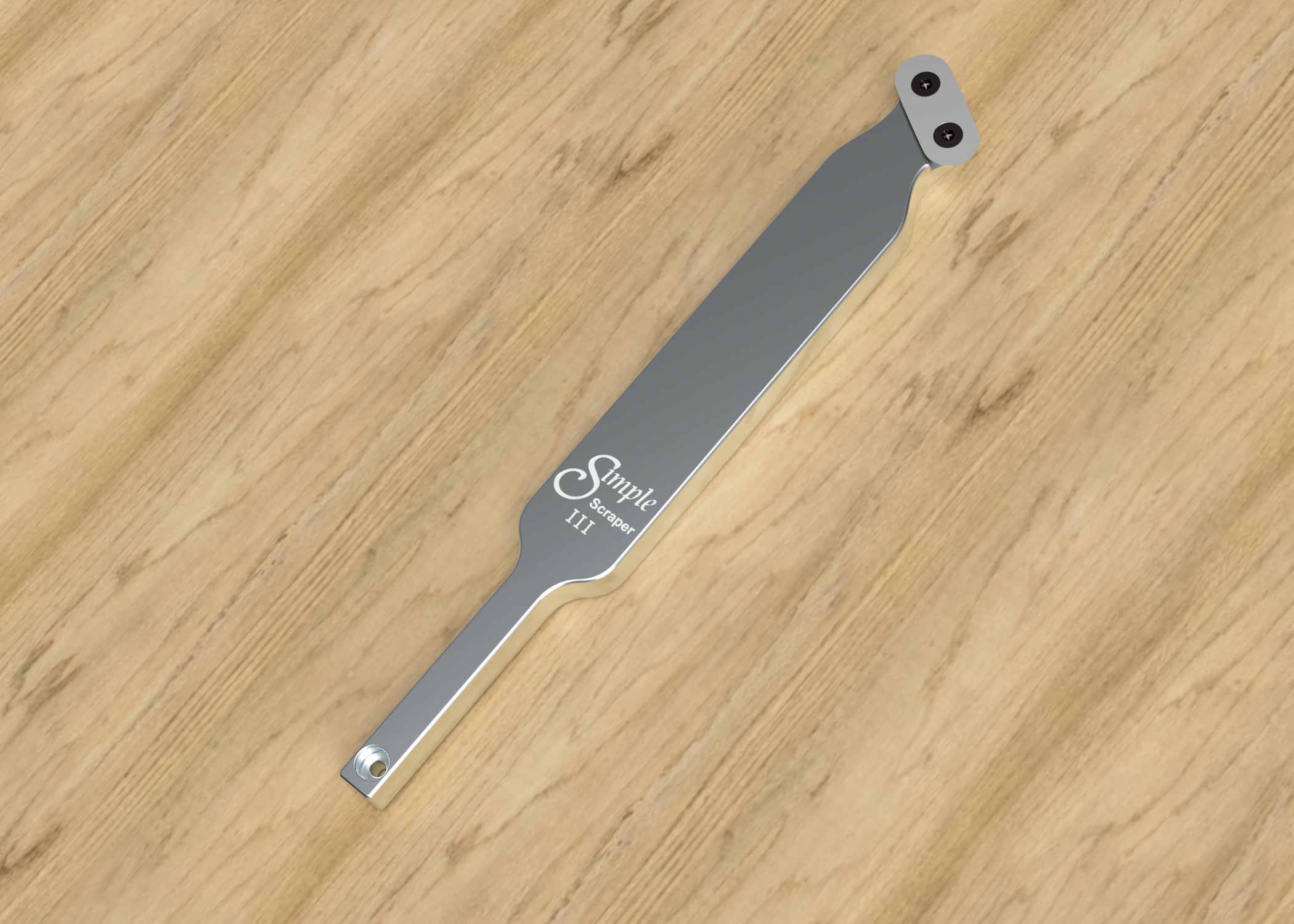 Simple Scraper III - For shaping the inward lip and inside bowl and for shaping between the headstock and bottom