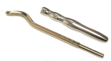 Swan Neck Hollower carbide tool with silver handle
