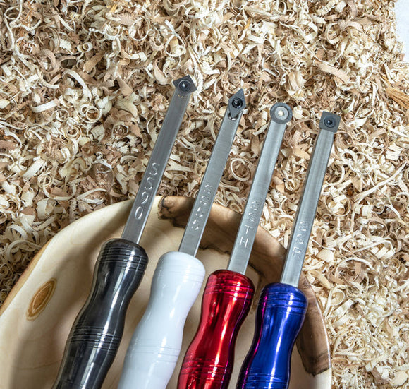 4 Mini Size Tool Set with Carbide Cutters and Silver Handles - 12" Overall