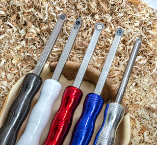 Buy colored-handles 5 Woodturning Tools with 5 Handles - Simple Start Size - 12&quot; Overall Length