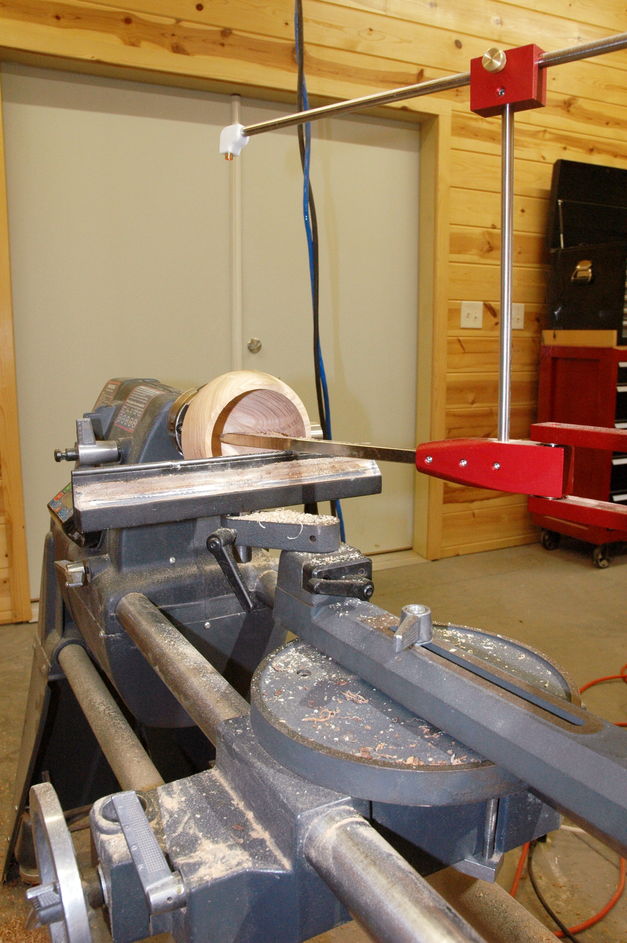 Simple Hollowing System for Shopsmith with Laser