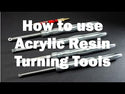 Acrylic Resin Roughing, Turning and Detailing 3 Tool Set - 12" Overall